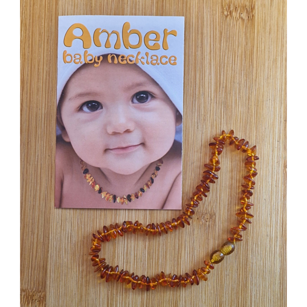 Jantar - baby ogrlica tamna