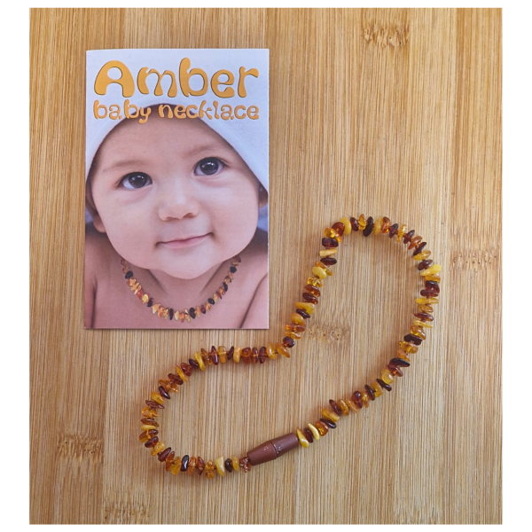 Jantar - baby ogrlica šarena