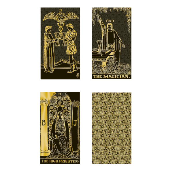 Gold and Black tarot set