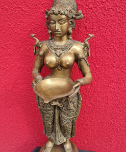 Lakshmi s posudom - figura od mesinga - Slika 3