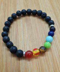 Lava stone - Chakra narukvica 8 mm