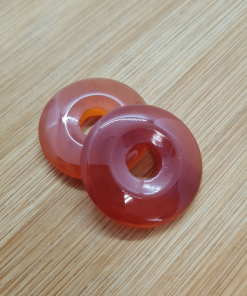 karneol oblika donut 3cm dva komada