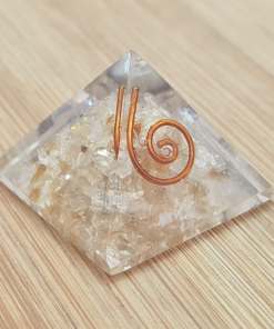 Orgonit piramida - Citrin 3 cm detalj
