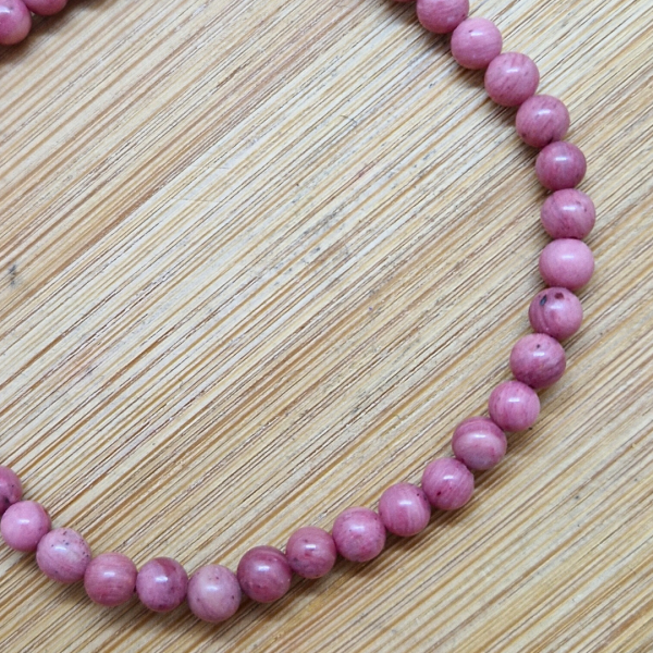 Rodonit - narukvica kuglice 4 mm