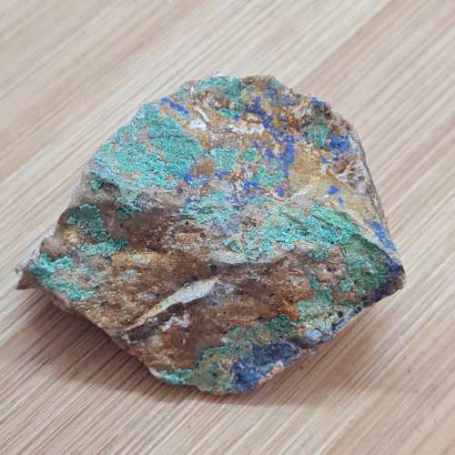 Azurit malahit - neobrađeni grumen L detalj grumen