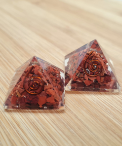 Orgonit piramida - Jaspis crveni 2,8 x 2,8 cm