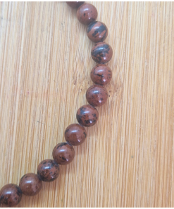 Jaspis mahagonij - ogrlica kuglice 8 mm
