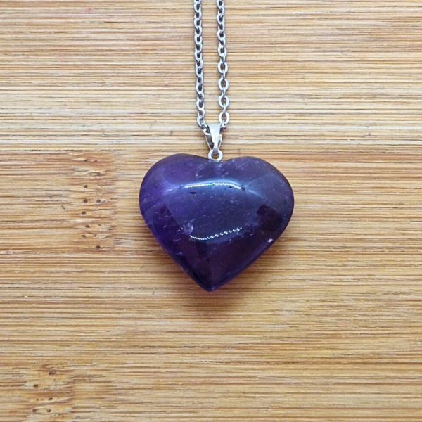 Ametist - privjesak Srce