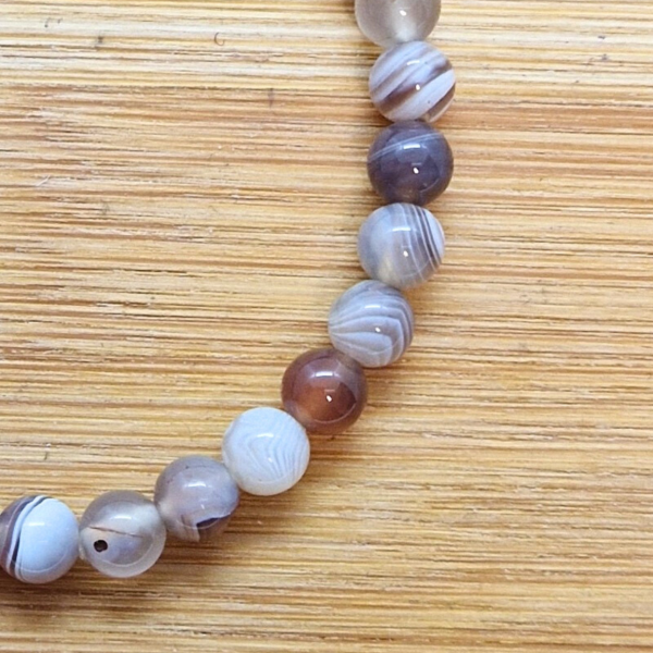 Ahat Botswana - narukvica kuglice 6 mm