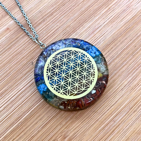 Orgonit privjesak - čakre cvijet života