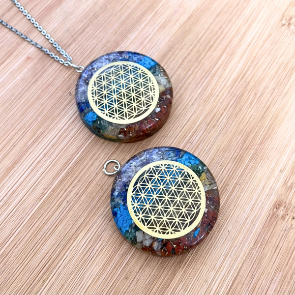 Orgonit privjesak - čakre cvijet života