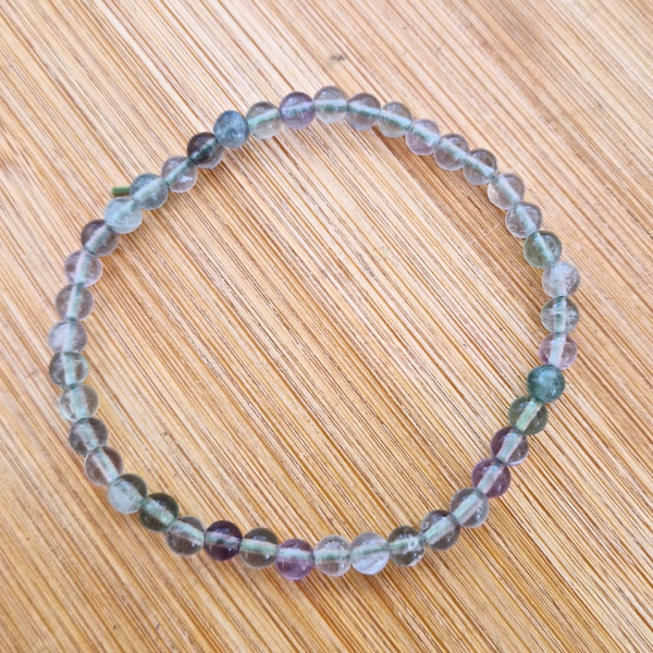 Fluorit – narukvica kuglice 4 mm