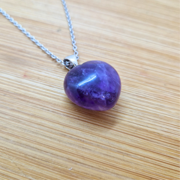 Ametist privjesak srce