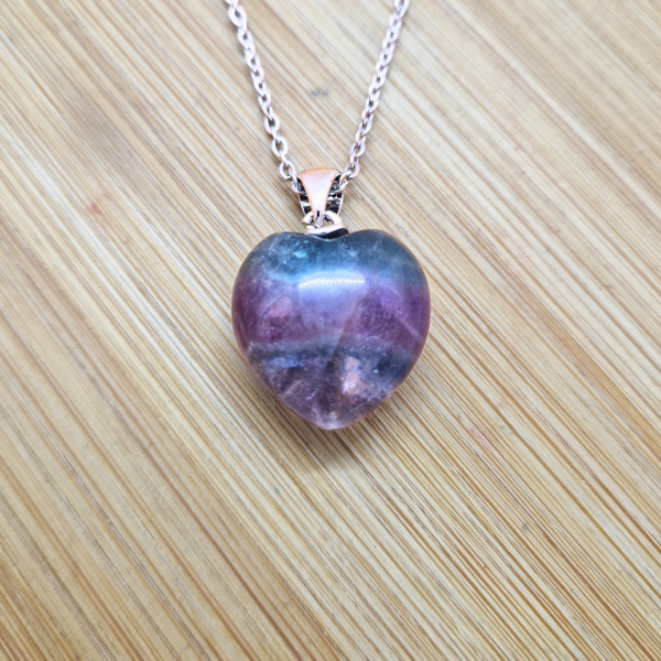 Fluorit privjesak srce