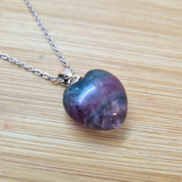 Fluorit privjesak srce