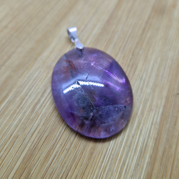 Ametist - privjesak kabušon ovalni