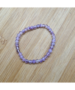 Ametist – narukvica 6 mm - svijetla