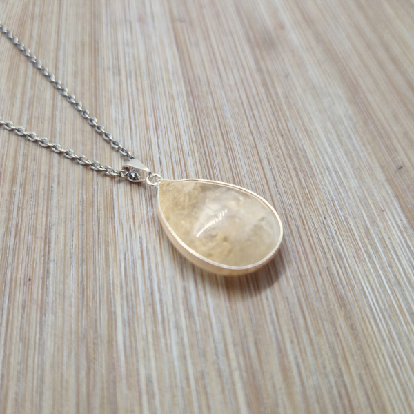 Citrin – privjesak suza (s okvirom)