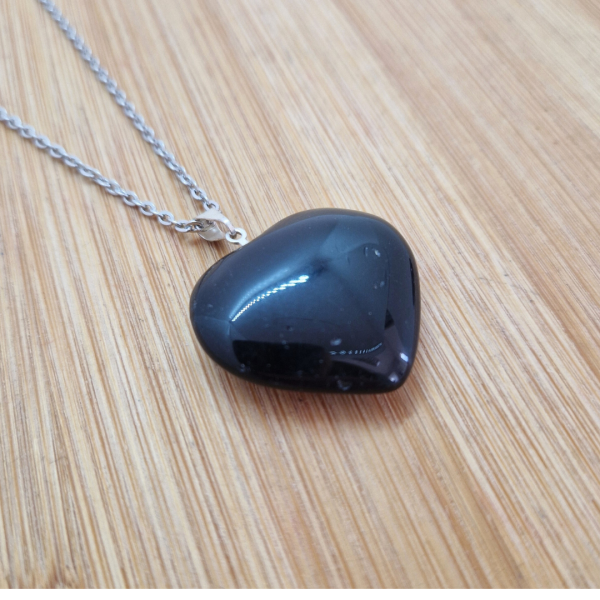 Crni Opsidijan – privjesak srce