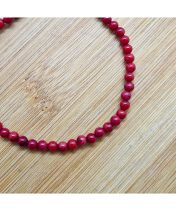 Crveni koralj – narukvica kuglice 4 mm